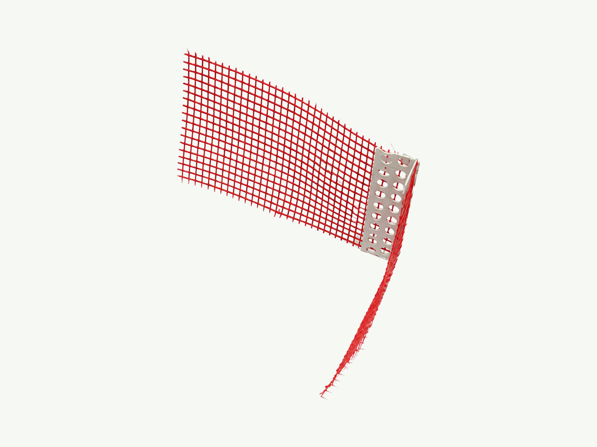 PVC corner profile with mesh