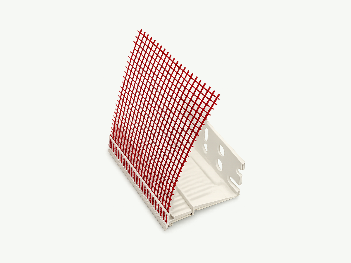 PVC starter profile with mesh