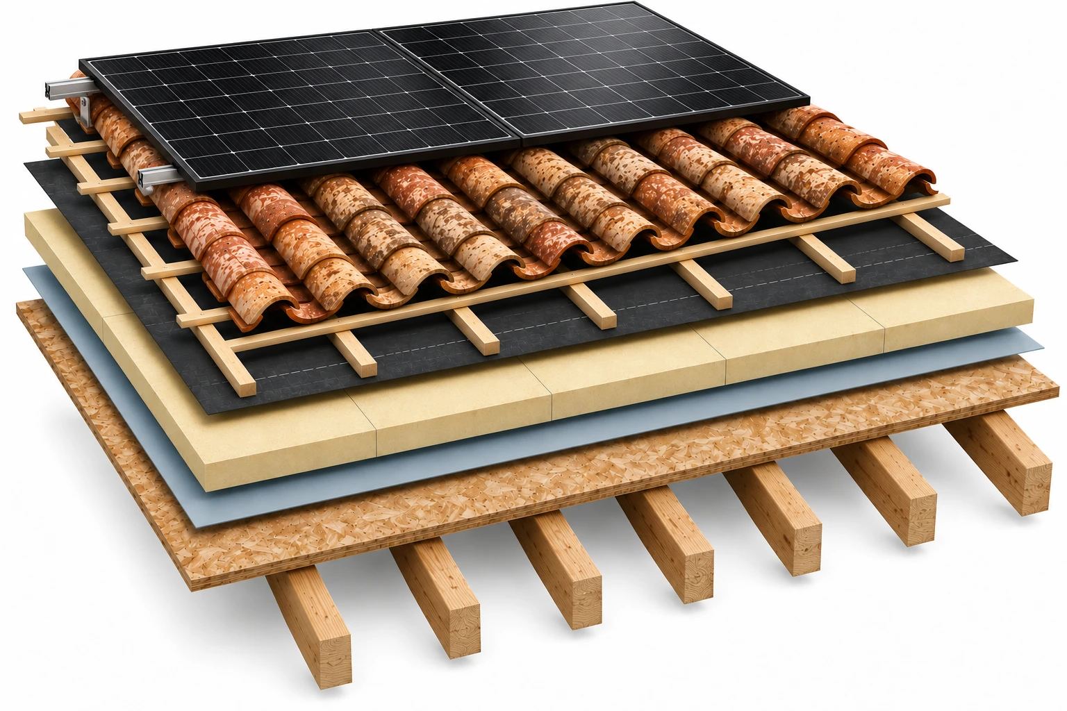 Solar sobre una cubierta tradicional de teja