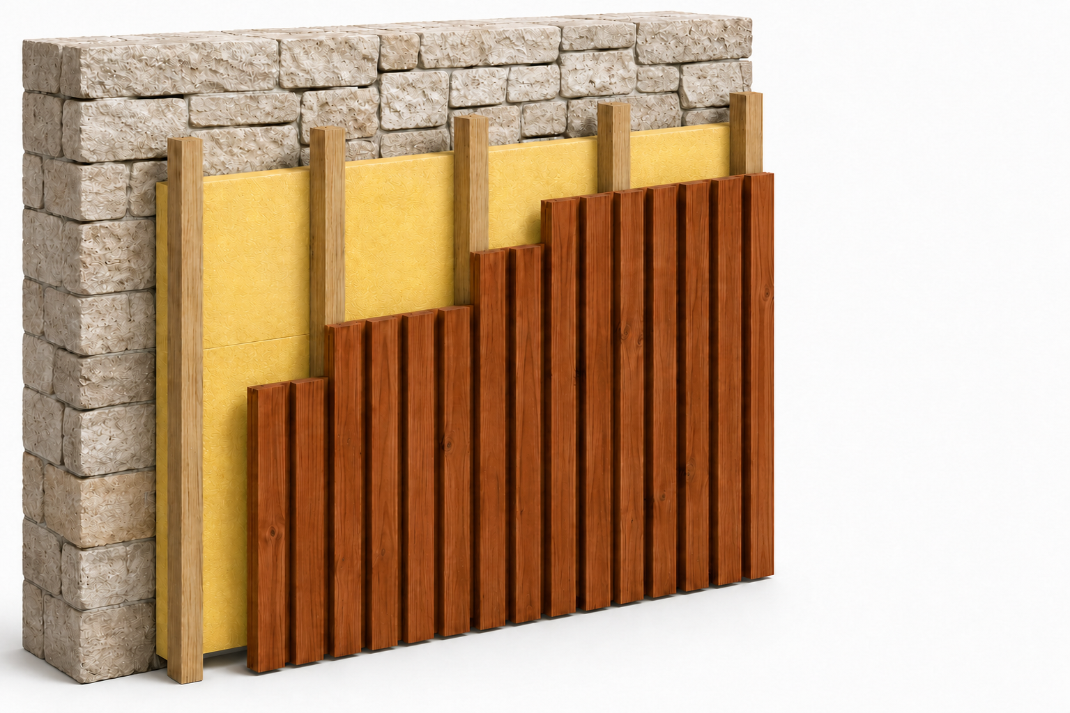 Ventilated ThermoWood façade system