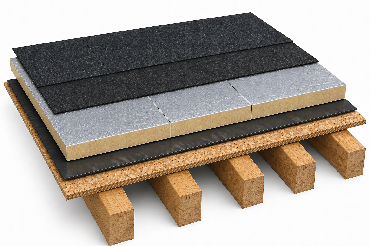 Universal insulated flat-roof system
